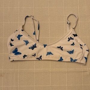 Butterfly Print swim top